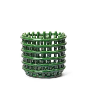 Akce Organizér Ceramic Basket Small, emerald green