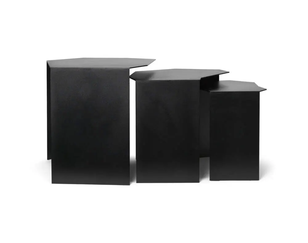 Víkendová Akce Set 3 stolků Shard Cluster, black