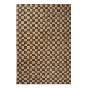 Jutový koberec Check Wool 200x300, coffee/natural Kup Teď