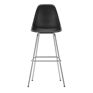 Originální Barová židle Eames Plastic High, deep black/chrome