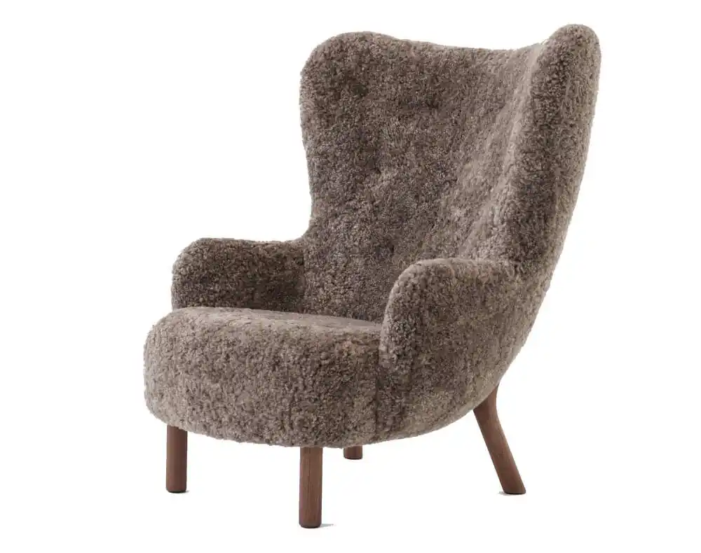 Akční Nabídka Křeslo Petra VB3, walnut / sheepskin Sahara