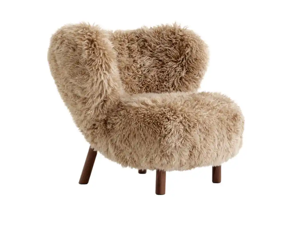Křeslo Little Petra VB1, walnut/sheepskin Honey Hit Sezóny