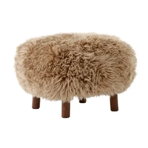 Vrácení Zdarma Pouf Little Petra ATD1, walnut/sheepskin Honey