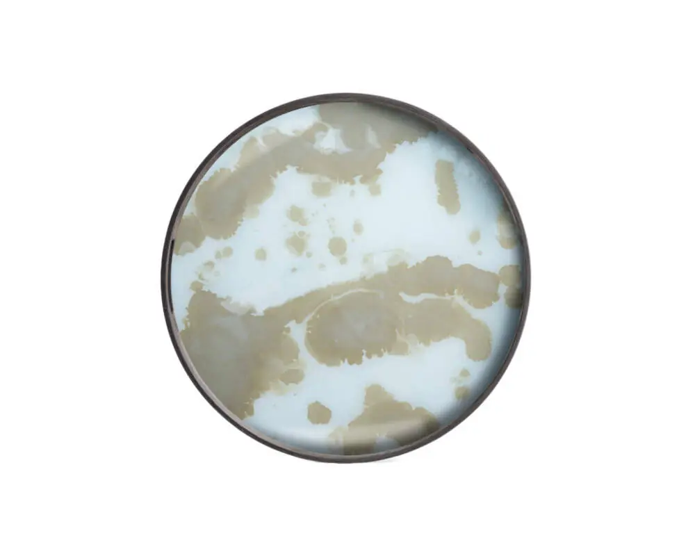 Tác Organic Glass Tray Round S, mist gold Ověřený
