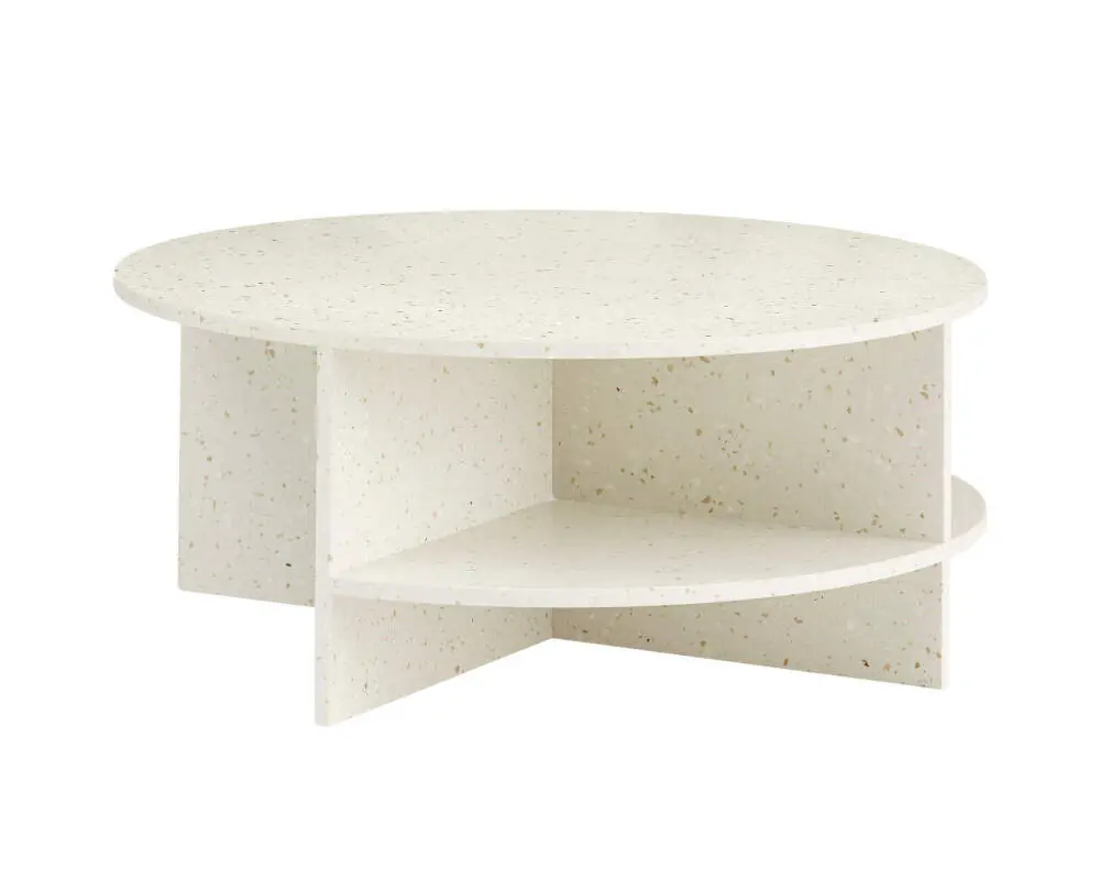 Nejlepší Volba Konferenční stolek Halves, off-white Terrazzo