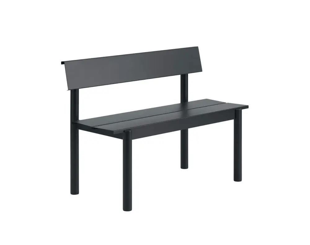 Nakupujte Hned Lavice Linear Steel Bench s opěrkou 110 cm, black