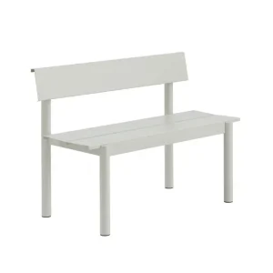 Výprodej Lavice Linear Steel Bench s opěrkou 110 cm, grey