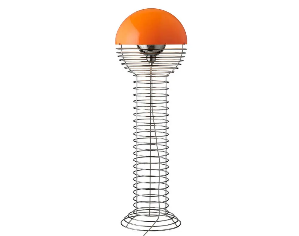Vysoce Kvalitní Stojací lampa Wire, chrome/orange