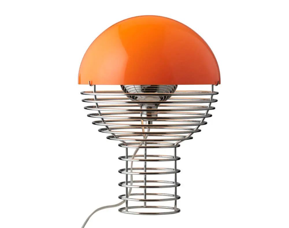 Speciální Cena Stolní lampa Wire 40, chrome/orange