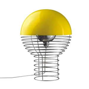 Stolní lampa Wire 30, chrome/yellow Expresní Doručení