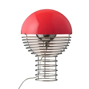 Stolní lampa Wire 30, chrome/red Sezónní Sleva