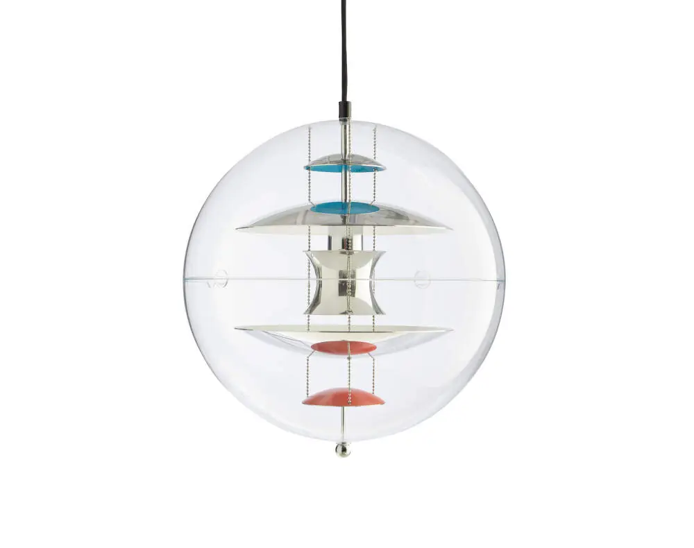 Závěsné svítidlo VP Globe Ø40, chrome/red/blue Must-Have