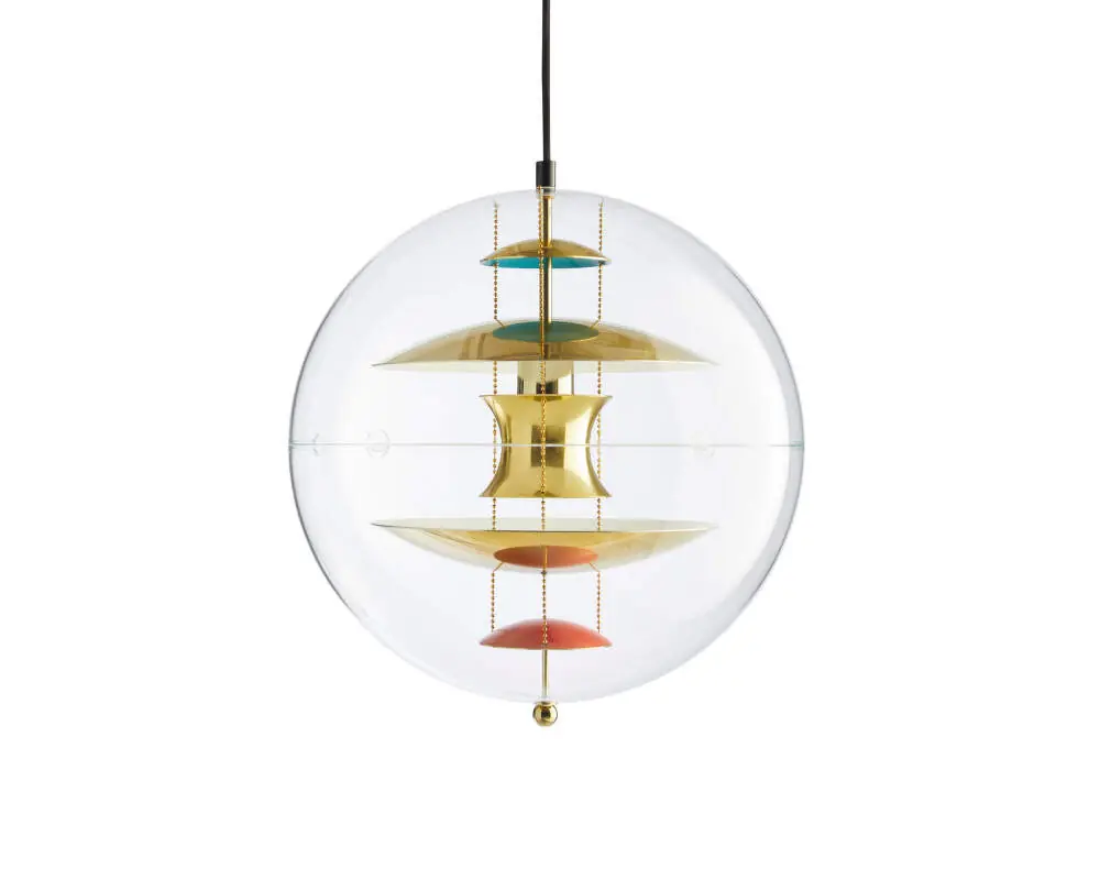 Nízká Cena Závěsné svítidlo VP Globe Ø40, brass/red/blue