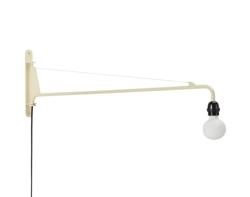 Levný Nástěnná lampa Petite Potence, Prouvé Blanc Colombe (Ecru)