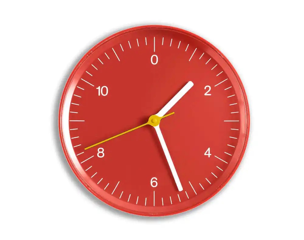 Nástěnné hodiny Wall Clock, red Sleva