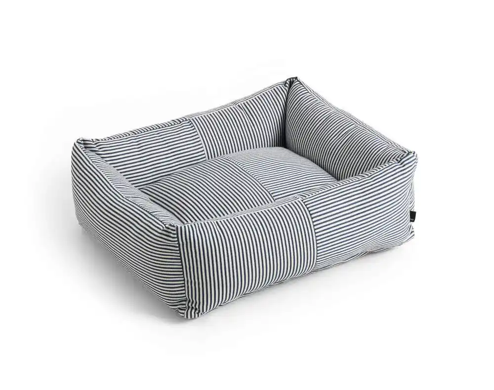 Psí pelíšek Dogs Bed Zip S, blue and white stripe Levný