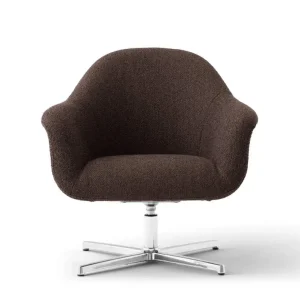Omezená Nabídka Křeslo Harbour Lounge Chair Swivel, polished aluminium / Logan Haze