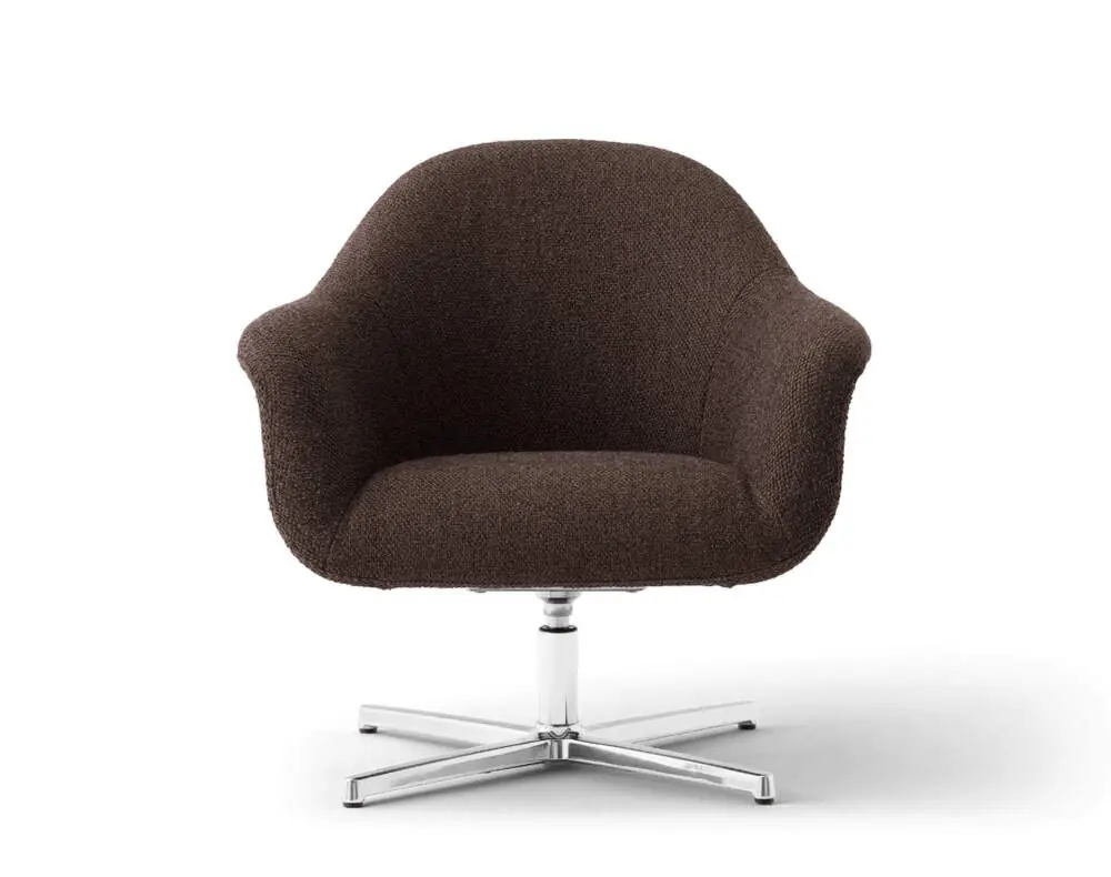 Omezená Nabídka Křeslo Harbour Lounge Chair Swivel, polished aluminium / Logan Haze