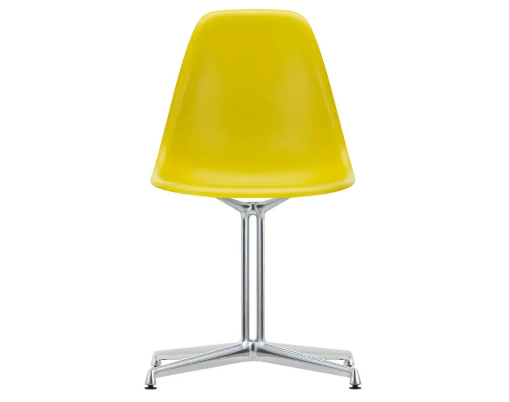 Horká Nabídka Židle Eames DSL, mustard / polished aluminum