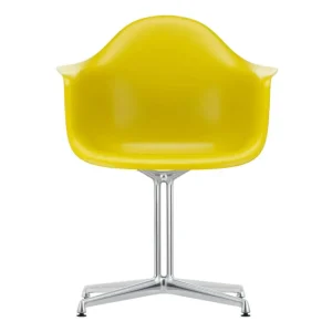 Židle Eames DAL, mustard / polished aluminum Aktuální