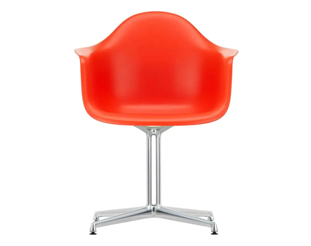 Židle Eames DAL, poppy red / polished aluminum Cenový Hit