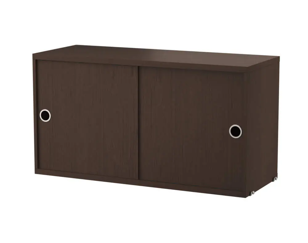 Komoda String Cabinet With Sliding Doors 78 x 30, dark oak Oblíbený