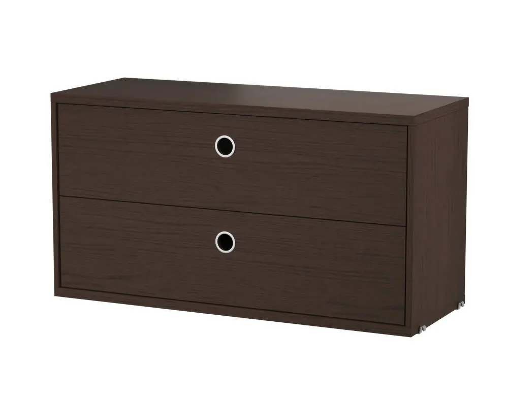 Komoda String Chest With Drawers 78 x 30, dark oak Nová Kolekce
