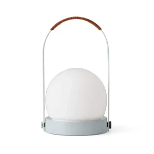 Novinka Přenosná lampa Carrie Leather Handle, linen blue