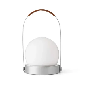 Přenosná lampa Carrie Leather Handle, brushed aluminium Koupit Online