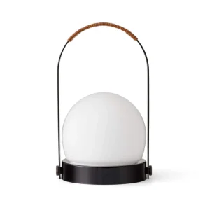 Přenosná lampa Carrie Leather Handle, black Sezónní Sleva