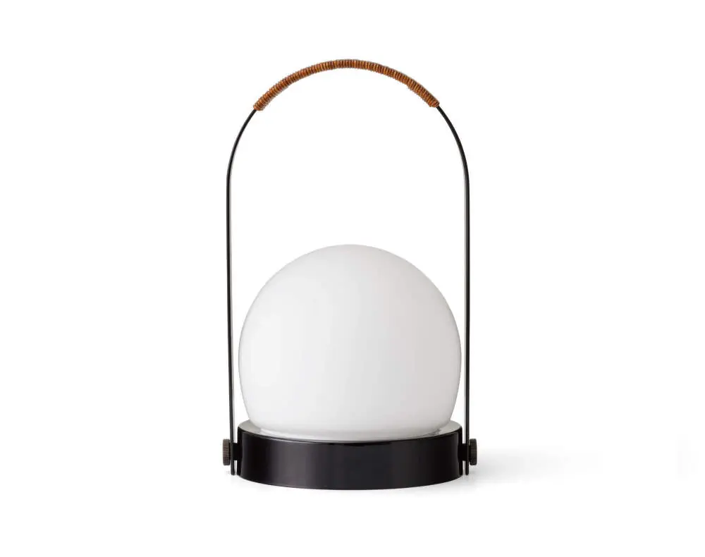 Přenosná lampa Carrie Leather Handle, black Sezónní Sleva