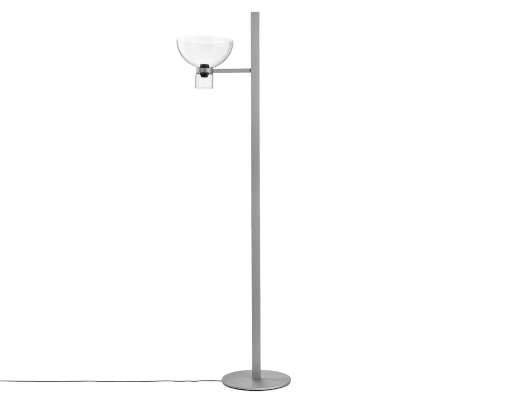 Stojací lampa Nocturne Bowl F1, silver Cenový Hit