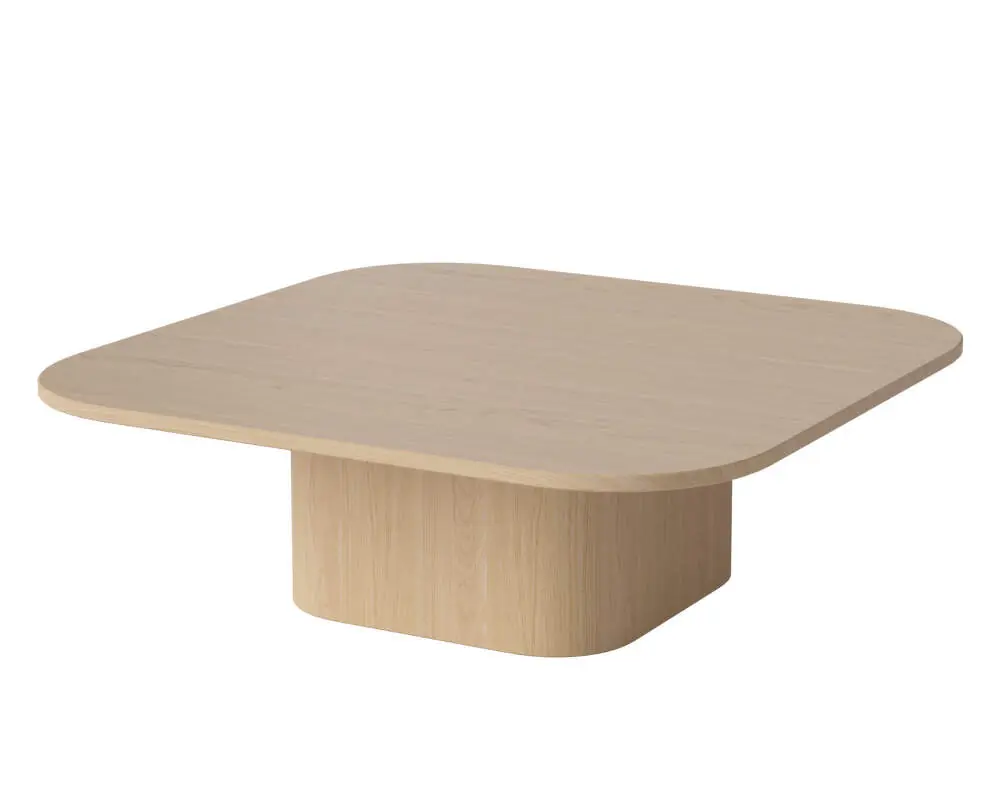 Objednat Nyní Konferenční stolek Eida 100x100 H32, white pigmented oiled oak
