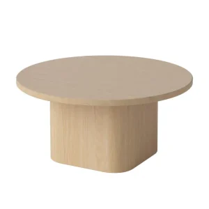 Cenově Výhodný Konferenční stolek Eida Ø60 H28, white pigmented oiled oak