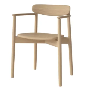 Jídelní židle Merge s područkami, white pigmented oiled oak Přímo Od Výrobce