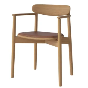 Akční Nabídka Jídelní židle Merge s područkami Oiled Oak, cognac