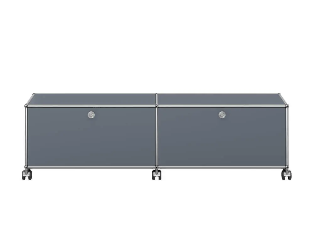 Rychlé Dodání Komoda na kolečkách USM Haller M61, mid-grey