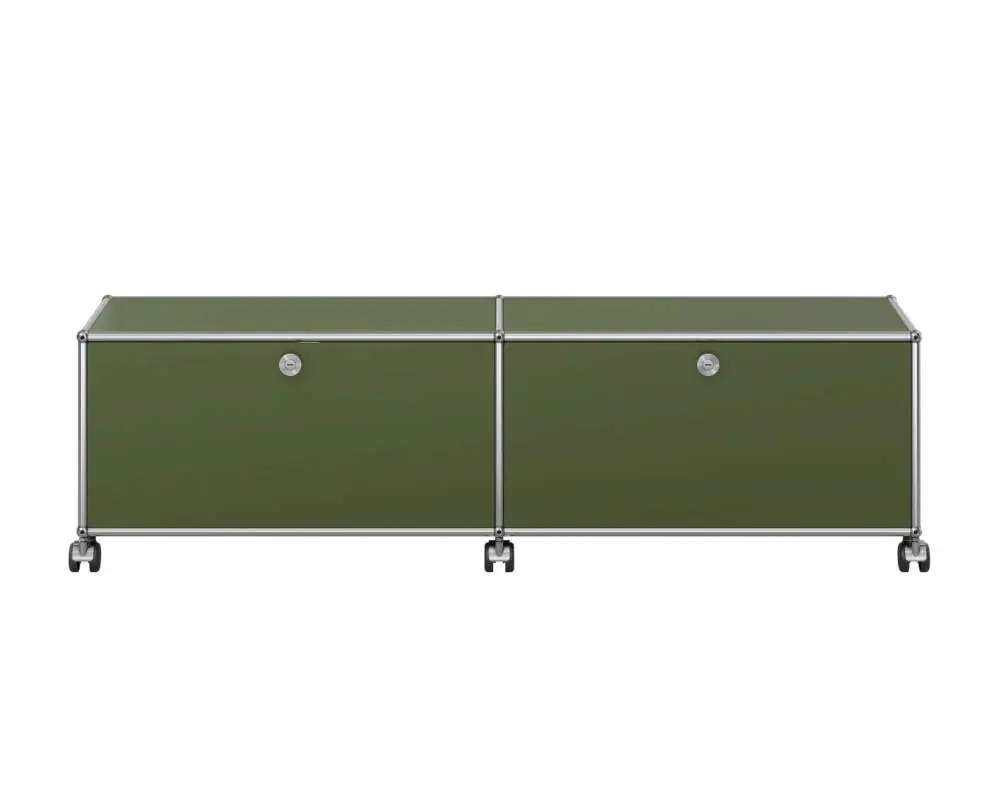 Hit Sezóny Komoda na kolečkách USM Haller M61, olive green