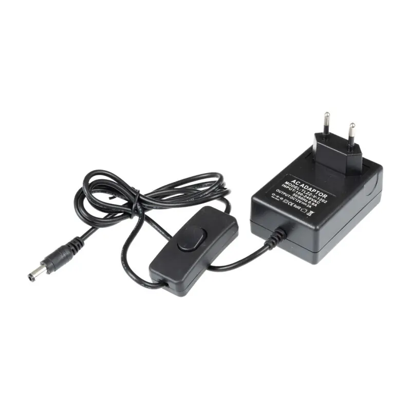 Nová Kolekce LED zdroj 12V 24W s vypínačem černý