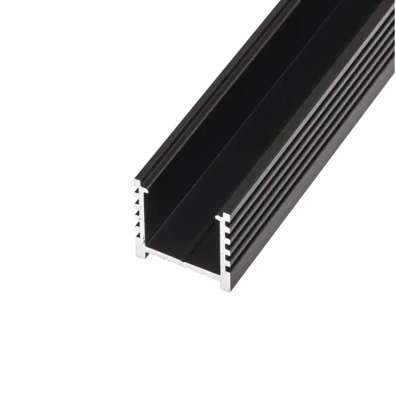 LED profil N12C - nástěnný černý, Profil bez krytu 1m Bezpečná Platba