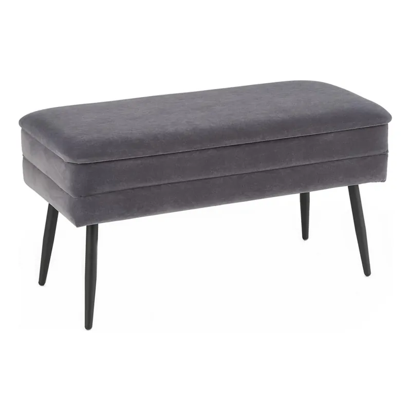 Lavice s úložným prostorem VELVA 37x78 cm šedá Nízká Cena