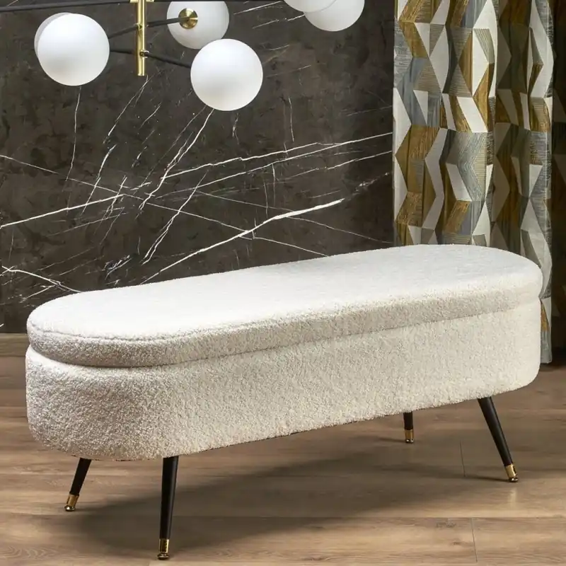 Lavice s úložným prostorem AVEIRO 46x120 cm bílá Aktuální