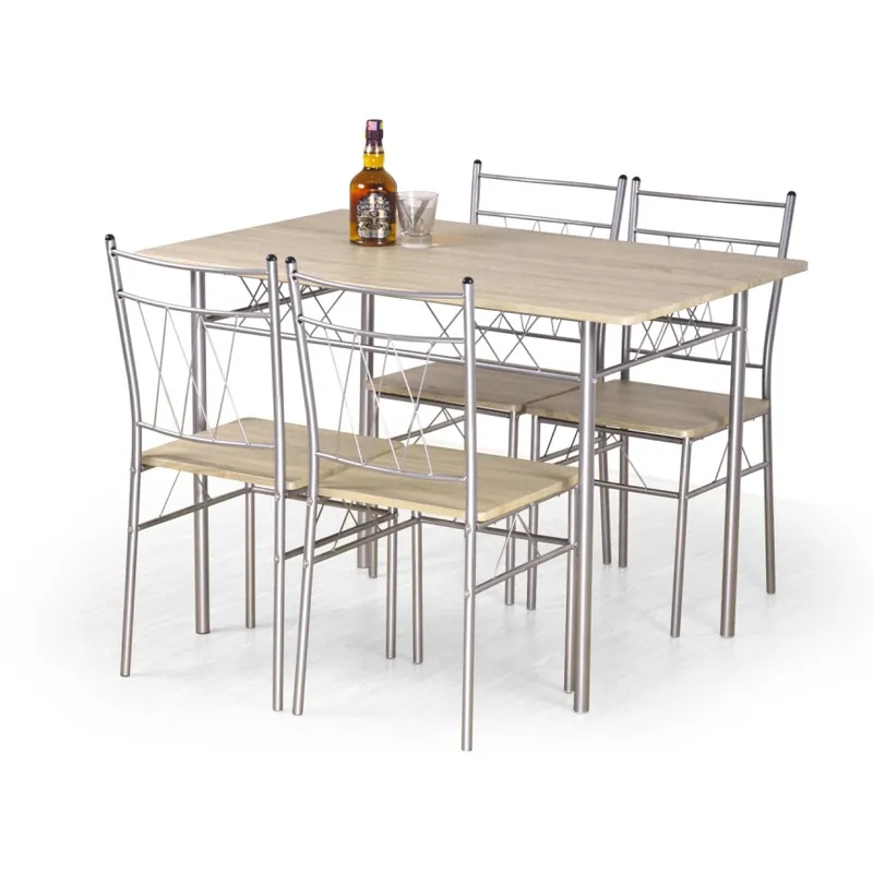 Super Cena Jídelní set FAUST 110x70 cm kov/dřevo