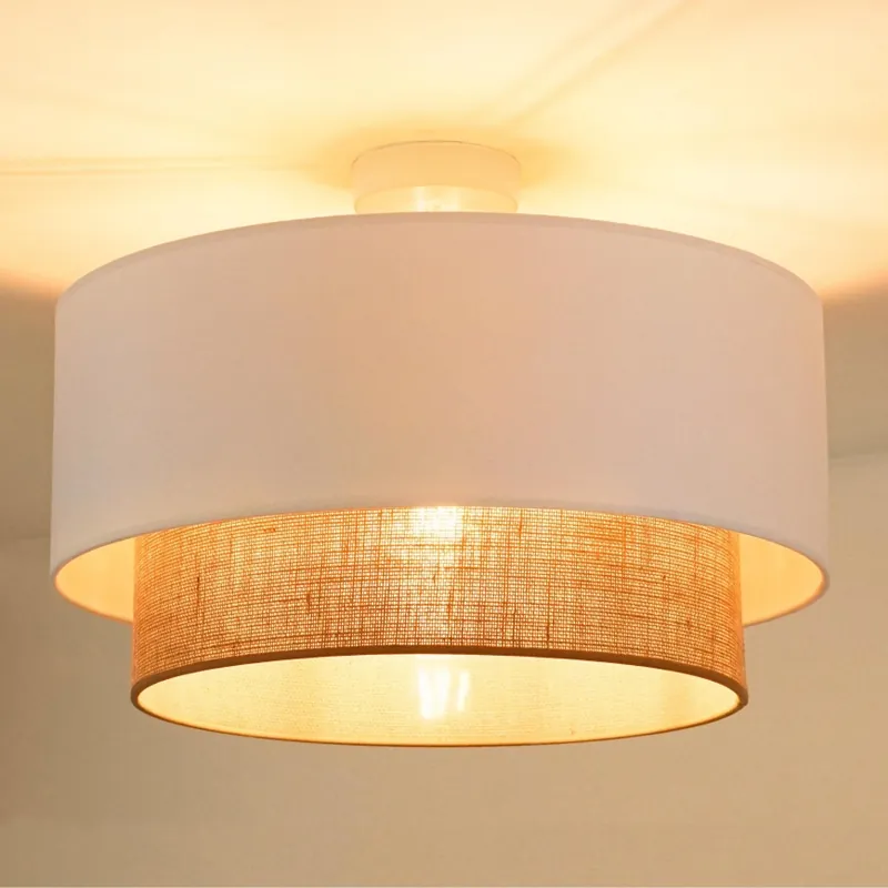 Nakupujte Hned Duolla - Přisazený lustr BOHO 1xE27/15W/230V pr. 45 cm bílá/hnědá