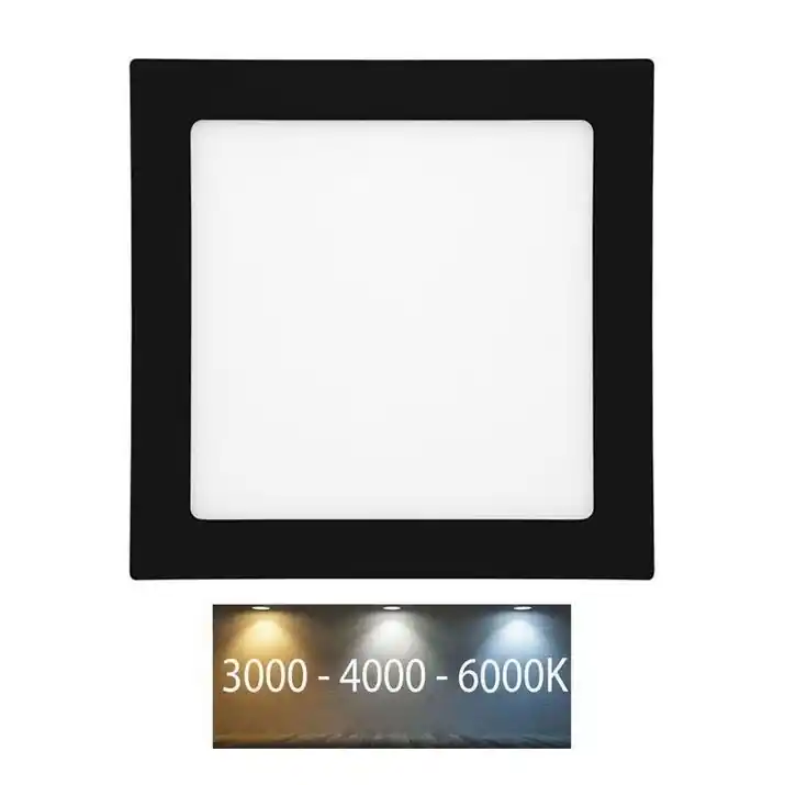 LED Koupelnové podhledové svítidlo RAFA LED/25W/230V 3000/4000/6000K 30x30 cm IP44 černá Akční Cena