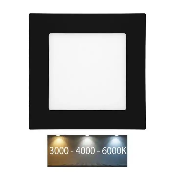 LED Koupelnové podhledové svítidlo RAFA LED/6W/230V 3000/4000/6000K 12x12 cm IP44 černá Expresní Doručení