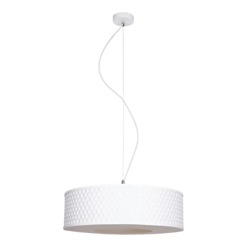 Lustr na lanku GARDA 1xE27/60W/230V pr. 40 cm bílá Nejlepší Volba