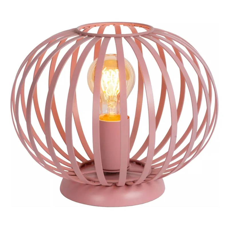 Lucide 78593/25/66 - Stolní lampa MERLINA 1xE27/40W/230V pr. 25,5 cm růžová Výprodej