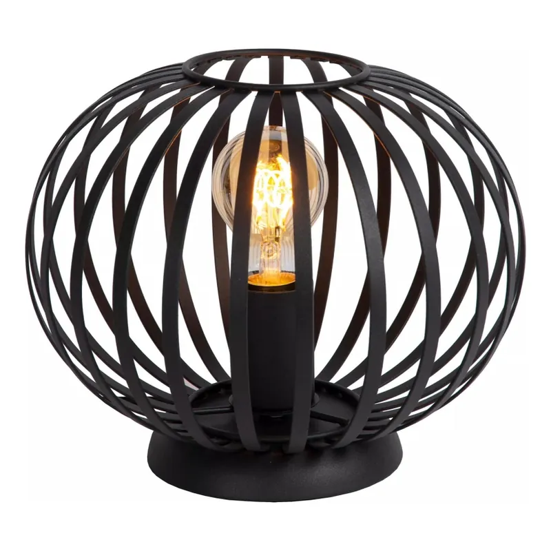 Lucide 78574/25/30 - Stolní lampa MANUELA 1xE27/40W/230V pr. 25,5 cm černá Bezpečná Platba
