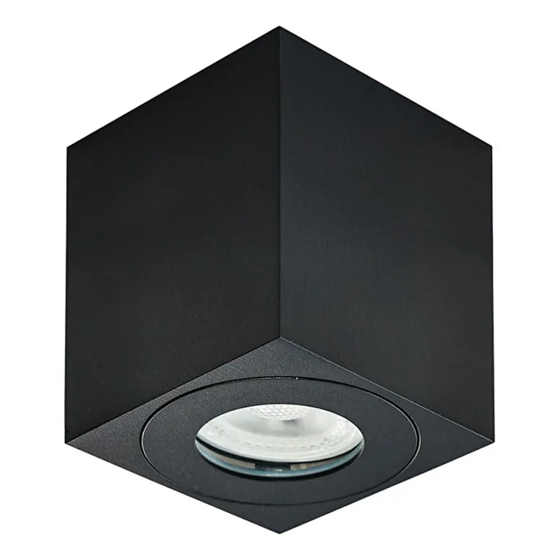 Emithor 48623 - Koupelnové bodové svítidlo ALUX 1xGU10/35W/230V IP44 hranatý černá Akční Cena